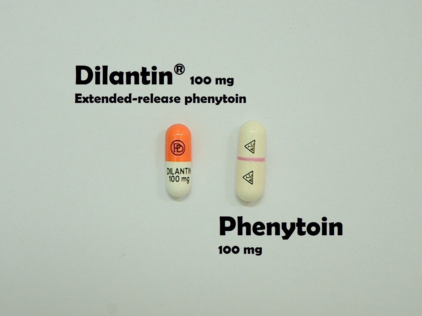 ยาที่มีหลายความแรง : Phenytoin 100 mg และ Extened-release Phenyltoin 100 mg (Dilantin ® )