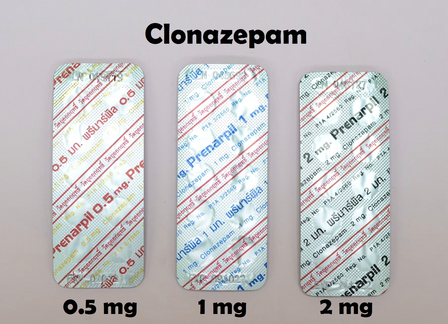 Clonazepam 0.5 - 1 - 2 mg