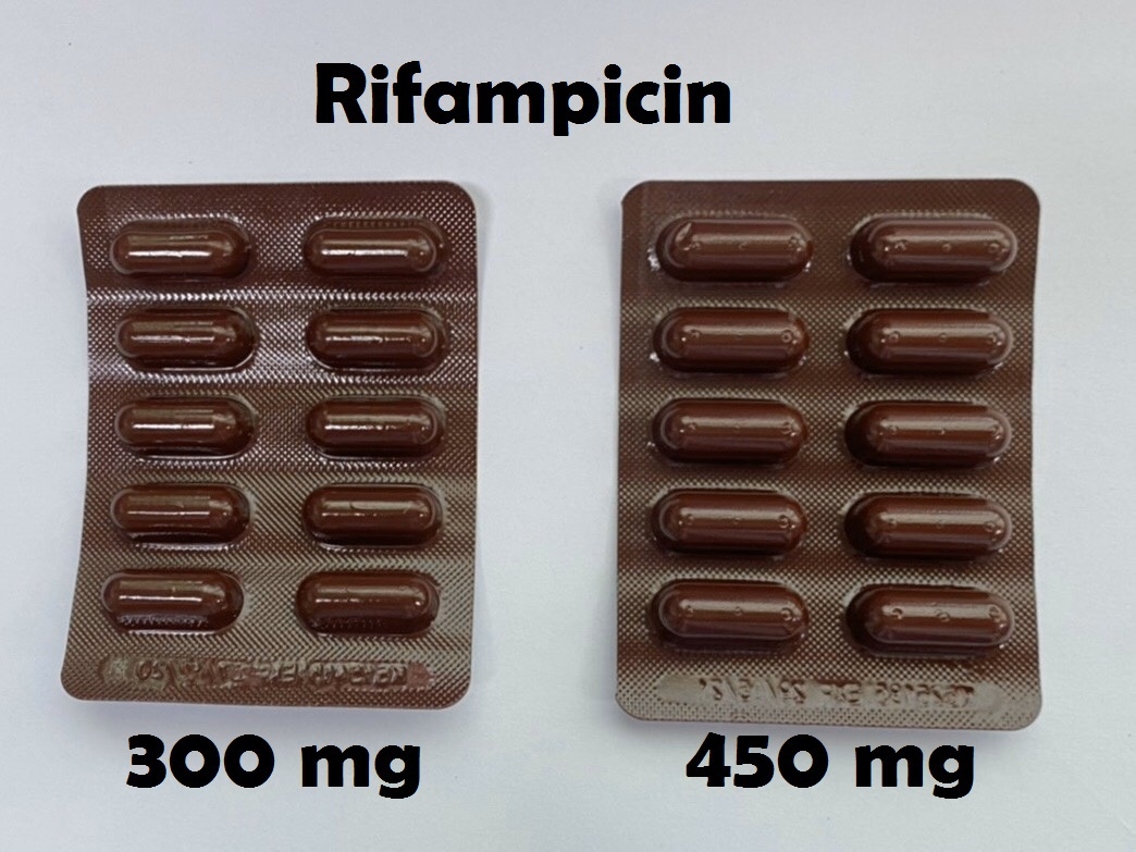 ยาที่มีหลายความแรง : Rifampicin 300 mg และ 450 mg