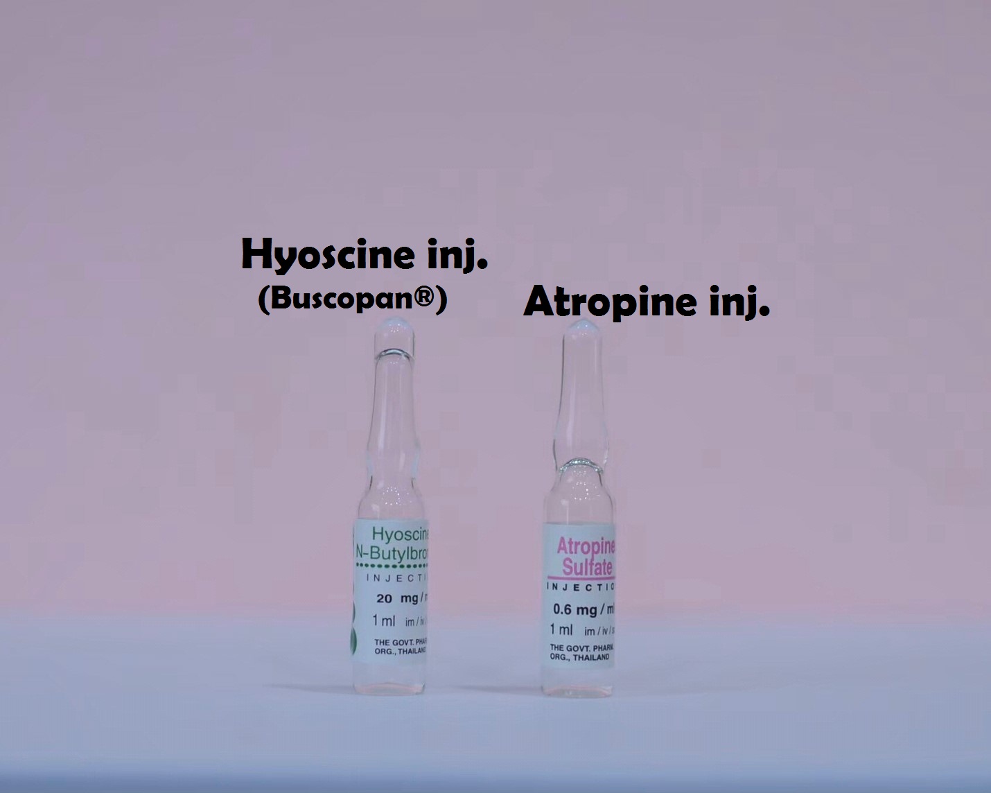 Hyoscine inj. มองคล้ายกับ Atropine inj